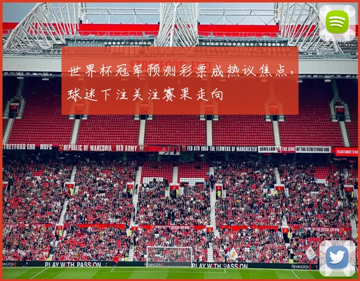世界杯冠军预测彩票成热议焦点，球迷下注关注赛果走向